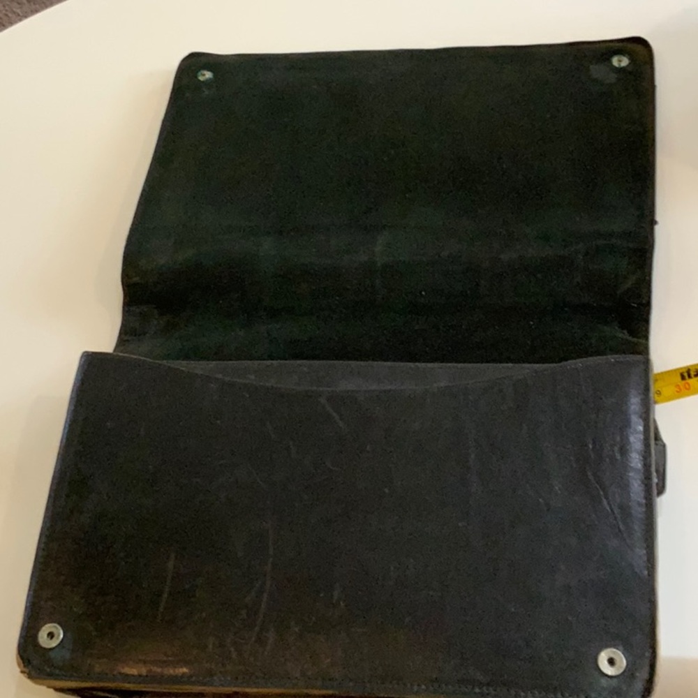 Black Quilted Leather Briefcase - Picture 4 of 5